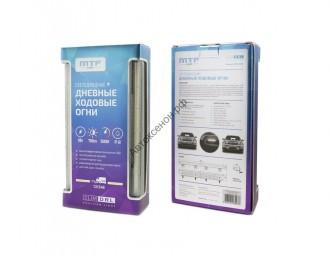 Светодиодные дневные ходовые огни MTF Light SLIM COB 5000K, 12-24В, 8Вт, 700лм х2, 21см